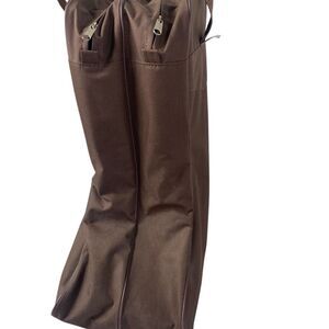 Travel bag for Cowgirl boots brown nylon zip handle